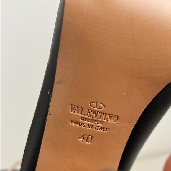 Black Studded Valentino Mules - Picture 5 of 10